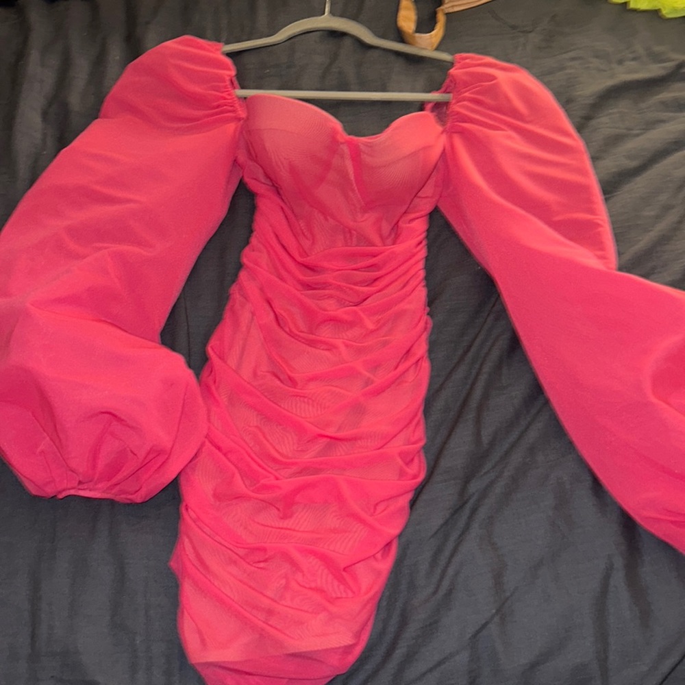 Oh Polly Feeling Good Dress - Hot Pink